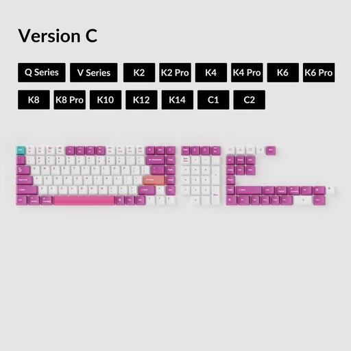 [KEYC-T4] Keychron OEM Dye-Sub PBT Keycap Set - Unicorn Full Set