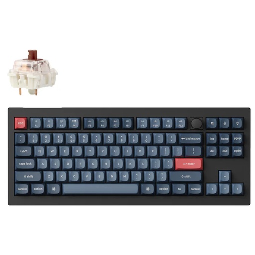 [KEYC-V3M-D3] Keychron V3 MAX ANSI 80% TKL Layout 87 Key Carbon Black Full Assembled Knob Brown Switch RGB Hot-Swap Gateron Jupiter Wireless / Wired / 2.4GHz Normal Profile QMK Custom Keyboard