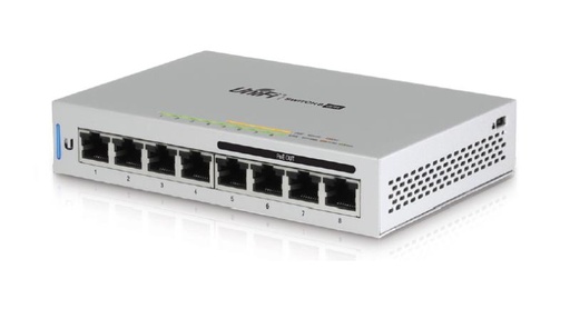 [US-8] Ubiquiti UniFi Switch 8 Port Gigabit 60W Managed PoE Switch