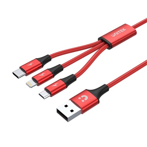 [C4049RD] UNITEK 3-in-1 USB Cable