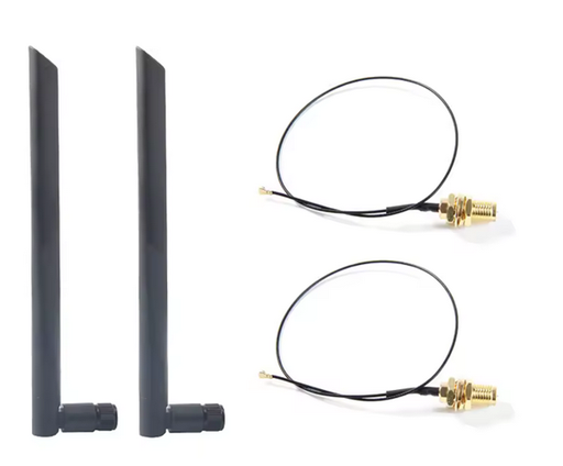 [Dual_band_5dbi_Wireless_WiFi_Antenna] Dual band 5dbi Wireless WiFi Antenna RP-SMA + MHF4/IPX Pigtail Cable for NGFF M.2 Card Intel AX210 AX200 9260 3G/4G Module