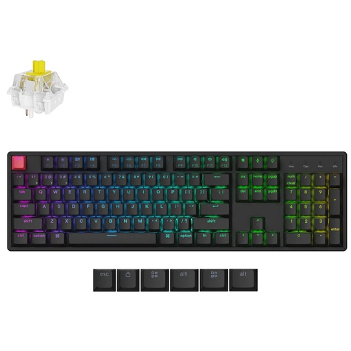 [KEYC-K10X-J4] Keychron K10 QMK Wireless RGB Backlight Aluminum Frame Keychron Superswitch Banana (Hot-Swappable) Mechanical Keyboard