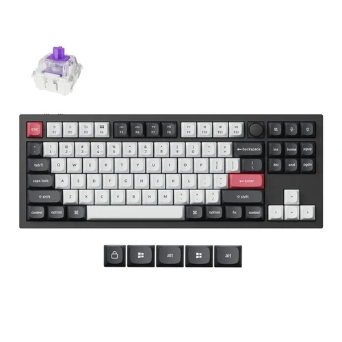 [KEYC-Q3H-M1] Keychron Q3 HE QMK Wireless Fully Assembled Carbon Black Gateron Double-Rail Magnetic Nebula Switch Custom Keyboard