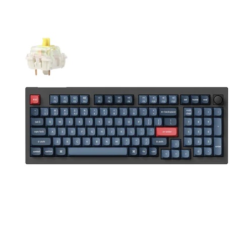 [KEYC-V5M-D4] Keychron V5 Max QMK/VIA Fully Assembled Knob Carbon Black Gateron Jupiter Banana Wireless Custom Mechanical Keyboard