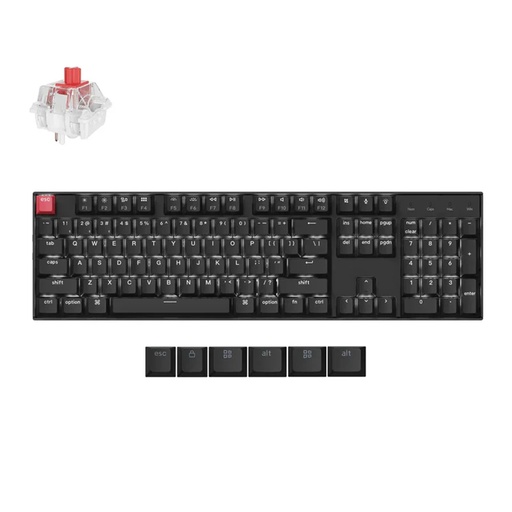 [KEYC-K10X-A1] Keychron K10X-A1, 100% Full Size Lavout, QMK, White Backlight, Super Switch Red, Wireless Mechanical Keyboard