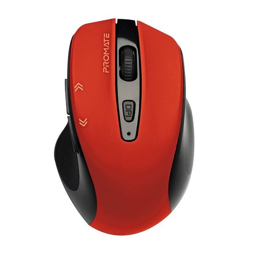 [CURSOR.RED] PROMATE EZGrip Ergonomic Wireless Mouse with Quick Forward/Back - RED