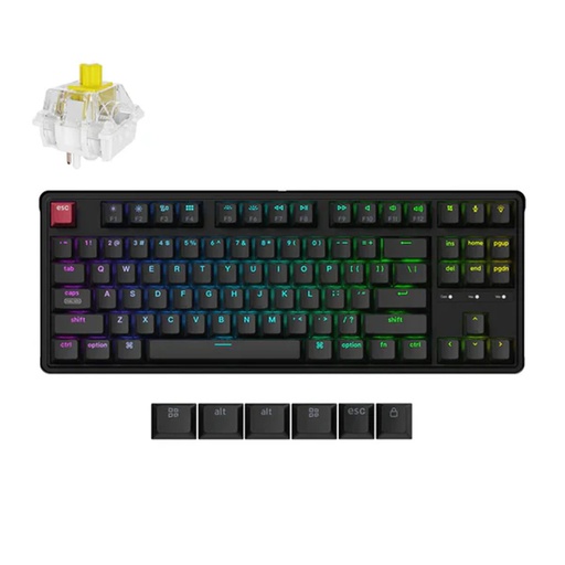 [KEYC-C3PX-H4] Keychron C3 Pro 8K QMK Wired RGB Backlight Hot-Swap Keychron Super BANANA Switch Mechanical Keyboard