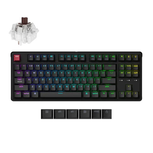 [KEYC-C3PX-H3] Keychron C3 Pro 8K QMK Wired RGB Backlight Hot-Swap Keychron Super BROWN Switch Mechanical Keyboard