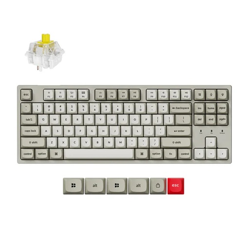 [KEYC-C1PX-M4] Keychron C1 Pro 8K QMK Wired RGB Backlight (Hot-Swappable) Keychron Super BANANA Switch Custom Mechanical Keyboard