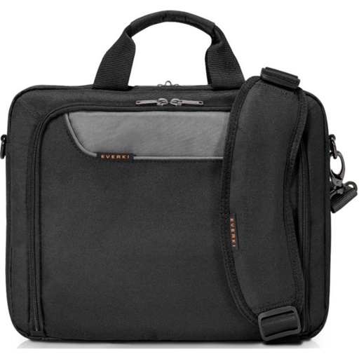 [EKB407NCH-ECO] Advance ECO Briefcase 16'' Separate Zippered Accessory Front Pocket Trolley Handle