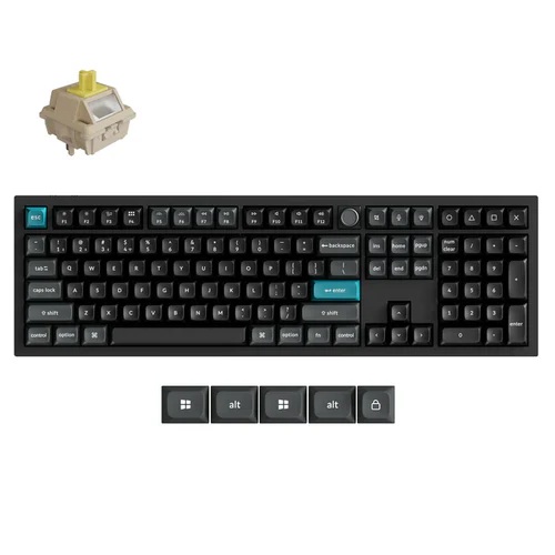 [KEYC-Q6U-M4] Keychron Q6 Ultra 8K Wireless Black Silk POM Switch BANANA Custom Mechanical Keyboard