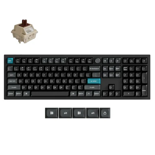 [KEYC-Q6U-M3] Keychron Q6 Ultra 8K Wireless Black Silk POM Switch BROWN Custom Mechanical Keyboard