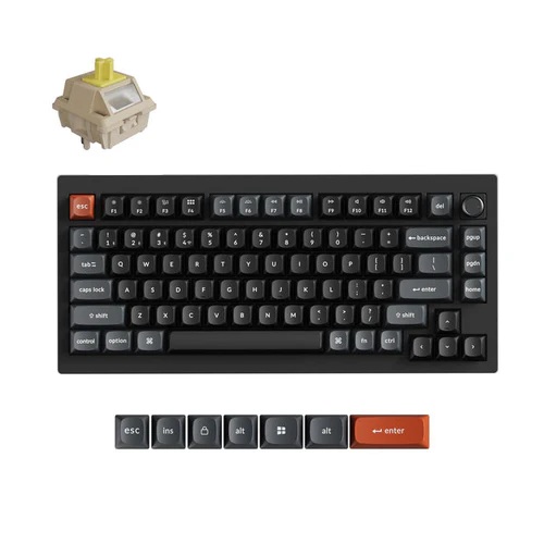 [KEYC-V1U-D4] Keychron V1 Ultra 8K Wireless Silk POM Switch BANANA Custom Mechanical Keyboard