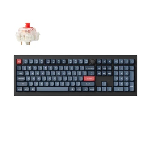 [KEYC-V6M-D1] Keychron V6 Max QMK/VIA Wireless Custom Knob Carbon Black Gateron Jupiter Red Switch Mechanical Keyboard