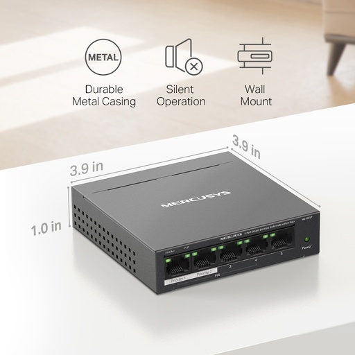 [MS105GP] MERCUSYS MS105GP 5 PORT GIGABIT POE SWITCH