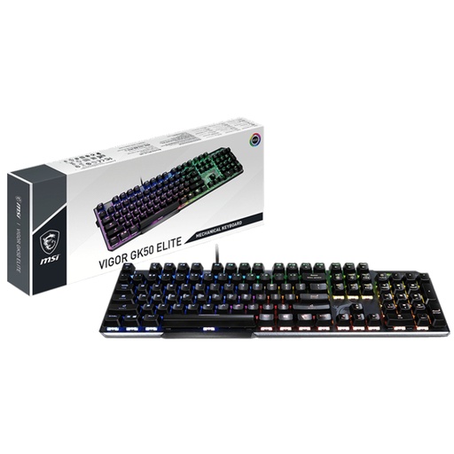 [S11-04US206-CLA] MSI Vigor GK50 Elite RGB Mechanical Gaming Keyboard - Blue Switches