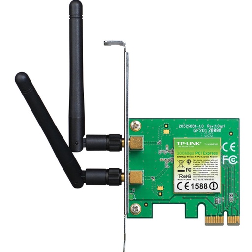 [TL-WN881ND] TP-Link 300Mbps Wireless N PCI Express Adapter,Atheros, 2T2R, 2 detachable antenna