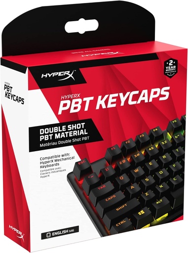 [519P1AA] HyperX Double Shot PBT Keycaps - Black