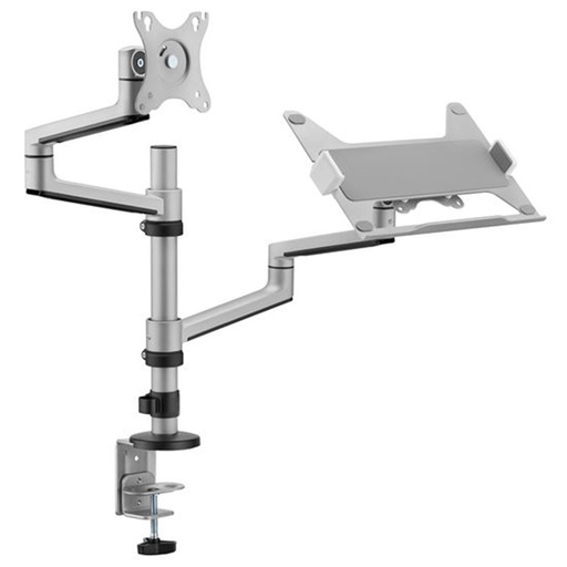 [LDT72-C024ML] Brateck LDT72-C024ML 17"-32" Dual Arm Articulating Monitor Arm and Laptop Tray